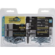 BOREFAST Bore-Fast 3/16 in. D X 1-1/2 in. L Steel Pan Head Screw and Anchor 82 pc, 3PK 377637